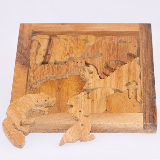 Puzzle zoo casse-tête en bois niveau 4, défi difficile adulte Noël soirée