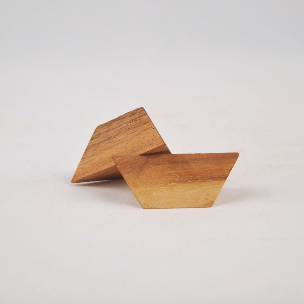 Pyramide 2 pièces casse-tête en bois niveau 1, jeu de patience enfant ado famille