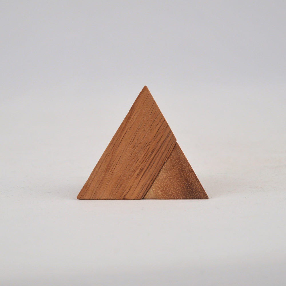 Pyramide 2 pièces casse-tête en bois niveau 1, jeu de patience enfant ado famille