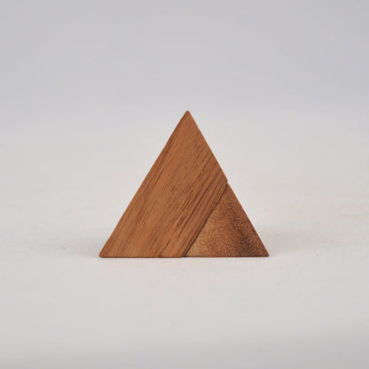 Pyramide 2 pièces casse-tête en bois niveau 1, jeu de patience enfant ado famille