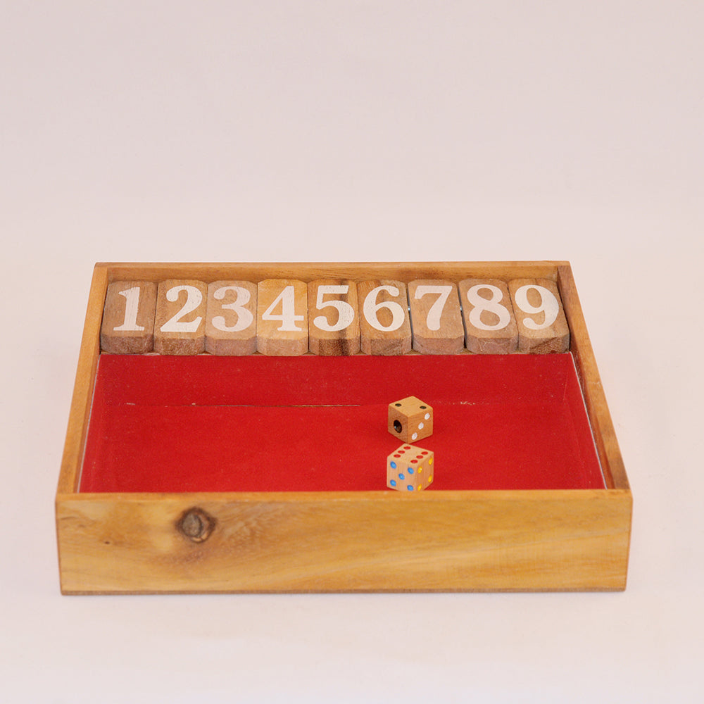 Shut the box ! en bois – jeu de société original jeu en bois original pour famille, apéro ou soirée entre amis