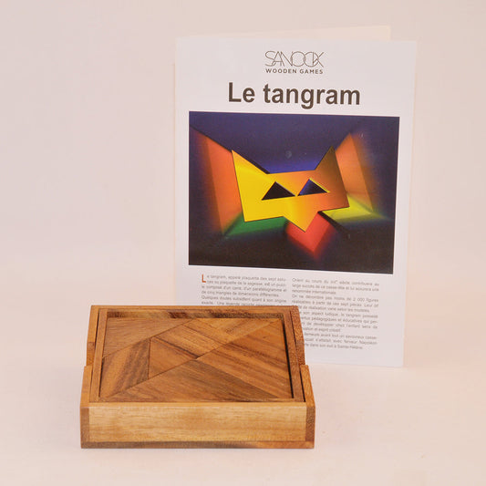 Tangram casse-tête en bois niveau 3, défi logique ado adulte à partager